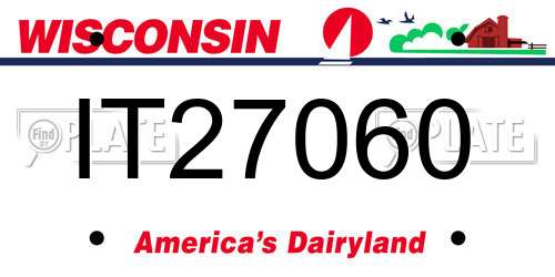 IT27060 Wisconsin License Plate