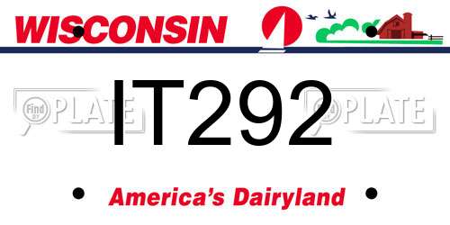 IT292 Wisconsin License Plate
