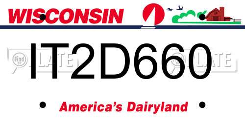IT2D660 Wisconsin License Plate