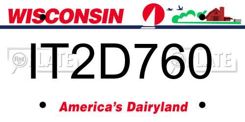 IT2D760 Wisconsin License Plate