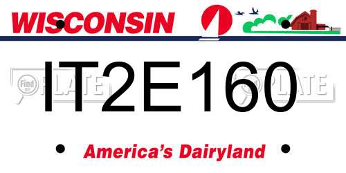 IT2E160 Wisconsin License Plate