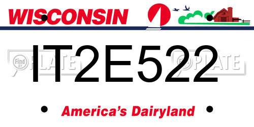 IT2E522 Wisconsin License Plate