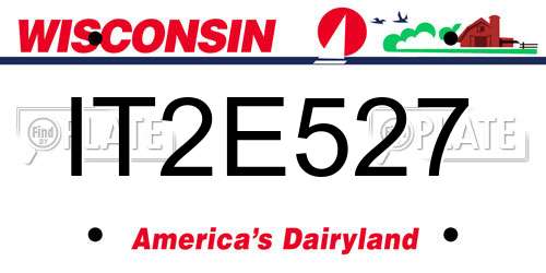 IT2E527 Wisconsin License Plate