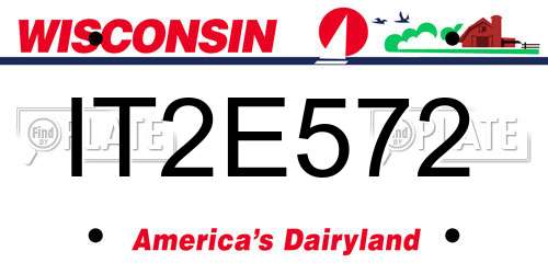 IT2E572 Wisconsin License Plate