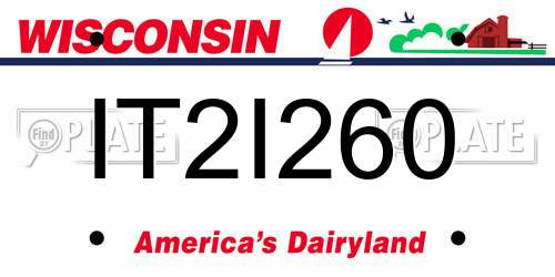 IT2I260 Wisconsin License Plate