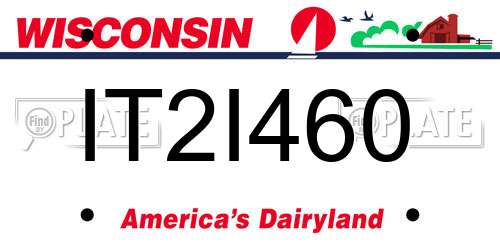 IT2I460 Wisconsin License Plate