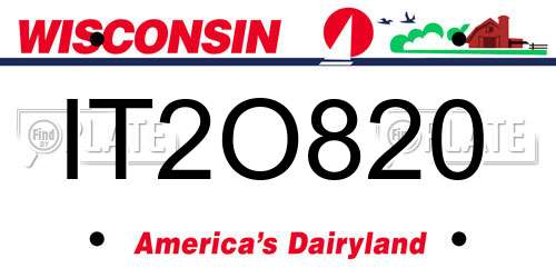 IT2O820 Wisconsin License Plate
