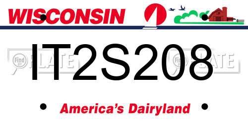 IT2S208 Wisconsin License Plate