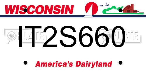 IT2S660 Wisconsin License Plate