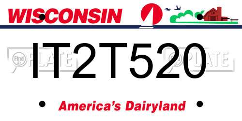 IT2T520 Wisconsin License Plate