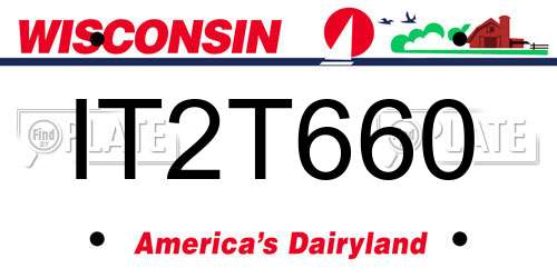 IT2T660 Wisconsin License Plate