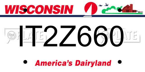 IT2Z660 Wisconsin License Plate