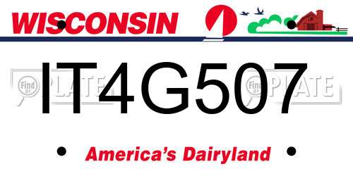 IT4G507 Wisconsin License Plate