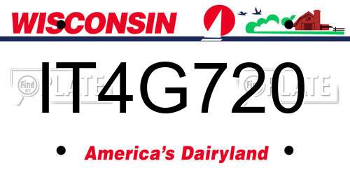 IT4G720 Wisconsin License Plate