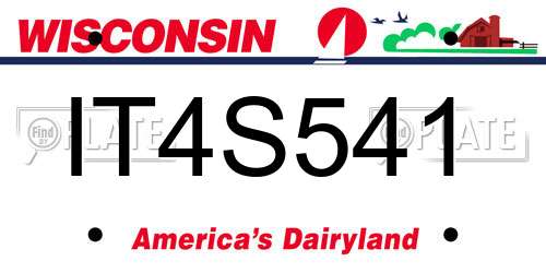 IT4S541 Wisconsin License Plate