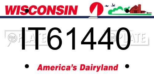 IT61440 Wisconsin License Plate