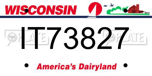 IT73827 Wisconsin License Plate