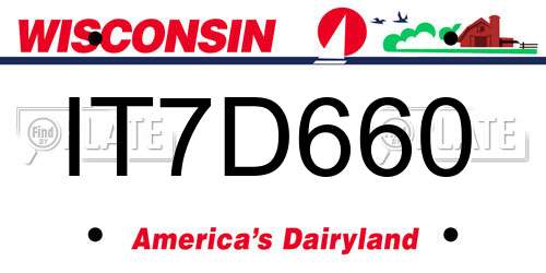 IT7D660 Wisconsin License Plate