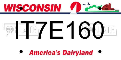 IT7E160 Wisconsin License Plate