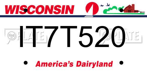 IT7T520 Wisconsin License Plate
