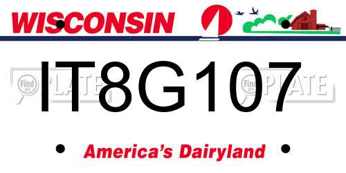 IT8G107 Wisconsin License Plate
