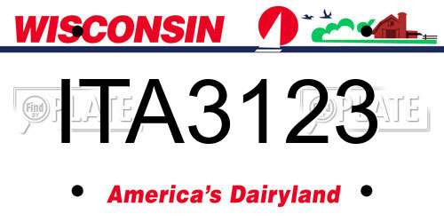 ITA3123 Wisconsin License Plate