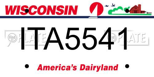 ITA5541 Wisconsin License Plate