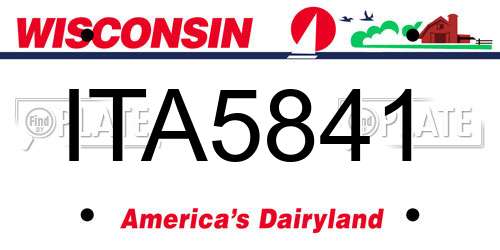 ITA5841 Wisconsin License Plate