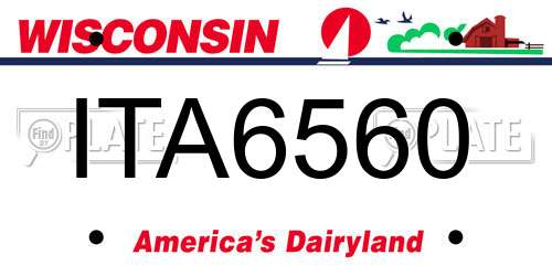 ITA6560 Wisconsin License Plate