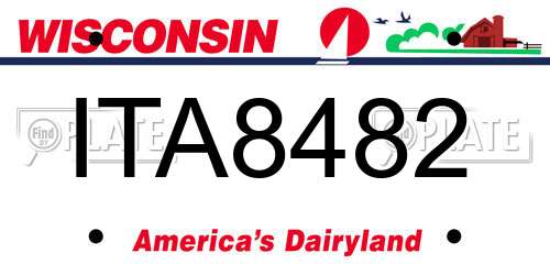 ITA8482 Wisconsin License Plate
