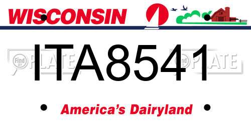 ITA8541 Wisconsin License Plate