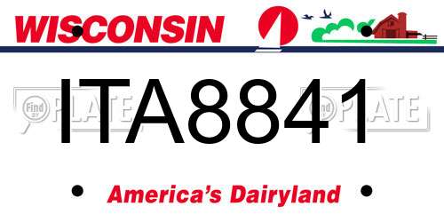 ITA8841 Wisconsin License Plate