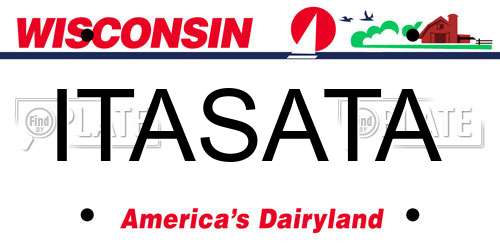 ITASATA Wisconsin License Plate