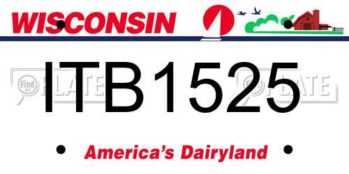 ITB1525 Wisconsin License Plate