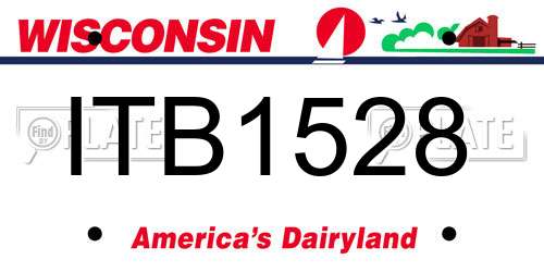ITB1528 Wisconsin License Plate