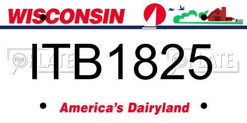 ITB1825 Wisconsin License Plate