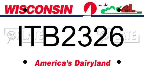 ITB2326 Wisconsin License Plate