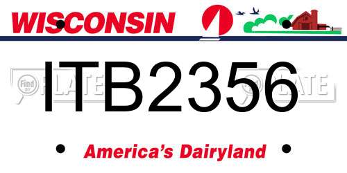 ITB2356 Wisconsin License Plate