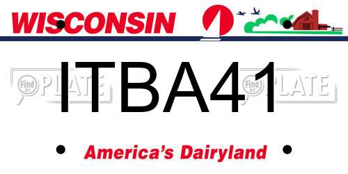 ITBA41 Wisconsin License Plate