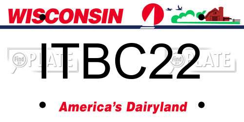 ITBC22 Wisconsin License Plate