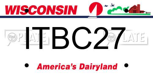 ITBC27 Wisconsin License Plate
