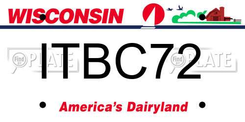 ITBC72 Wisconsin License Plate