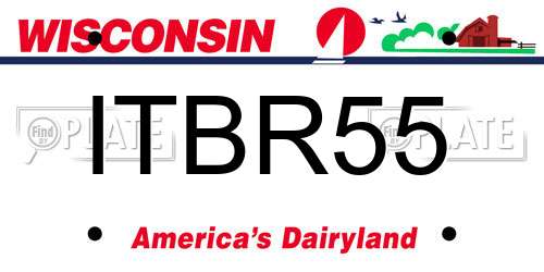 ITBR55 Wisconsin License Plate