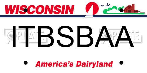 ITBSBAA Wisconsin License Plate