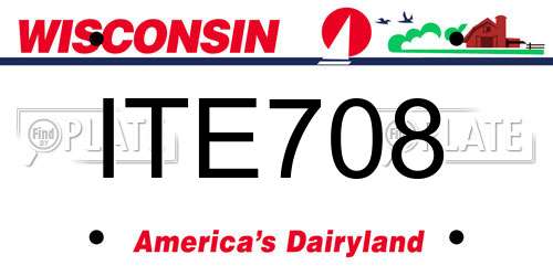 ITE708 Wisconsin License Plate