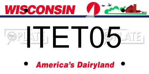 ITET05 Wisconsin License Plate