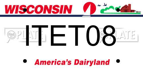 ITET08 Wisconsin License Plate