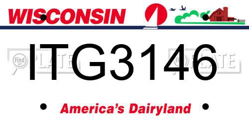 ITG3146 Wisconsin License Plate