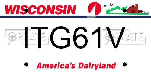 ITG61V Wisconsin License Plate