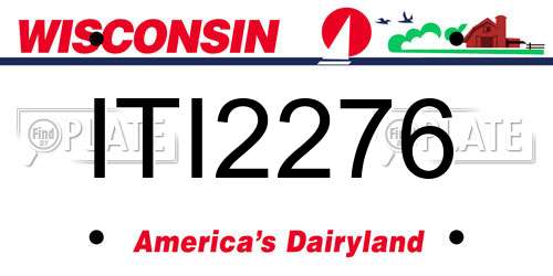 ITI2276 Wisconsin License Plate